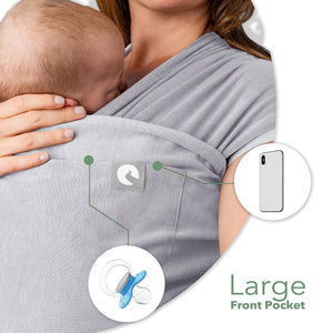 The Pocket Wrap | Baby Sling | Grey